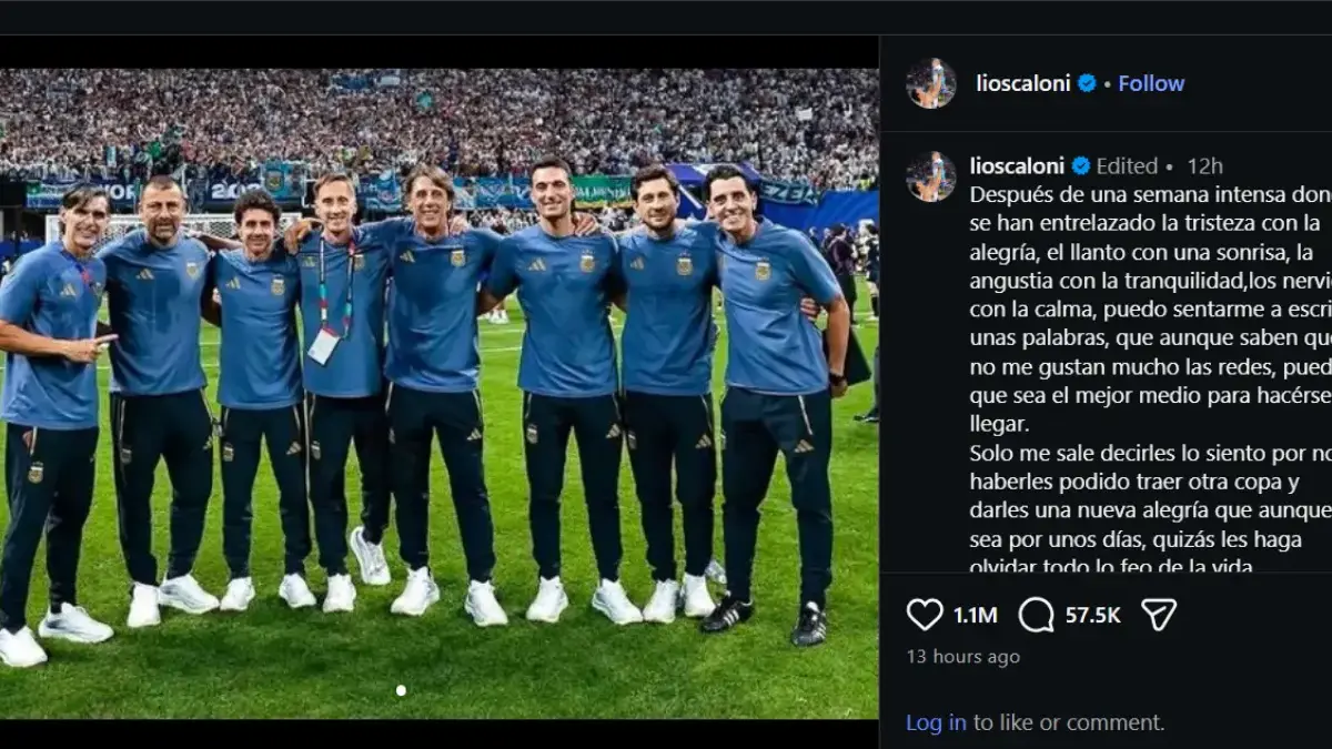 3 Tahun Vakum dari Medsos, Lionel Scaloni Minta Maaf Gagal Bawa Argentina Juara Piala Dunia 2026 foto