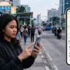 Tampilan aplikasi Find My iPhone yang menunjukkan lokasi perangkat di peta