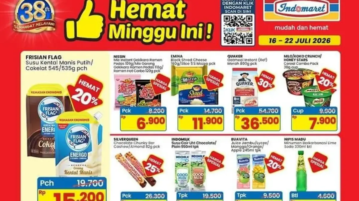Promo Indomaret 16-22 Juli 2026: Diskon Super Hemat hingga 45% Promo Indomaret 16-22 Juli 2026