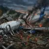 Ilustrasi pesawat jatuh