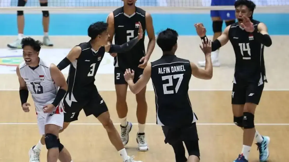 Jadwal SEA V Cup 2026 Leg 2: Timnas Voli Indonesia Buka Laga Lawan Kamboja, Target Juara di Depan Publik Sendi timnas voli putra saat bertanding