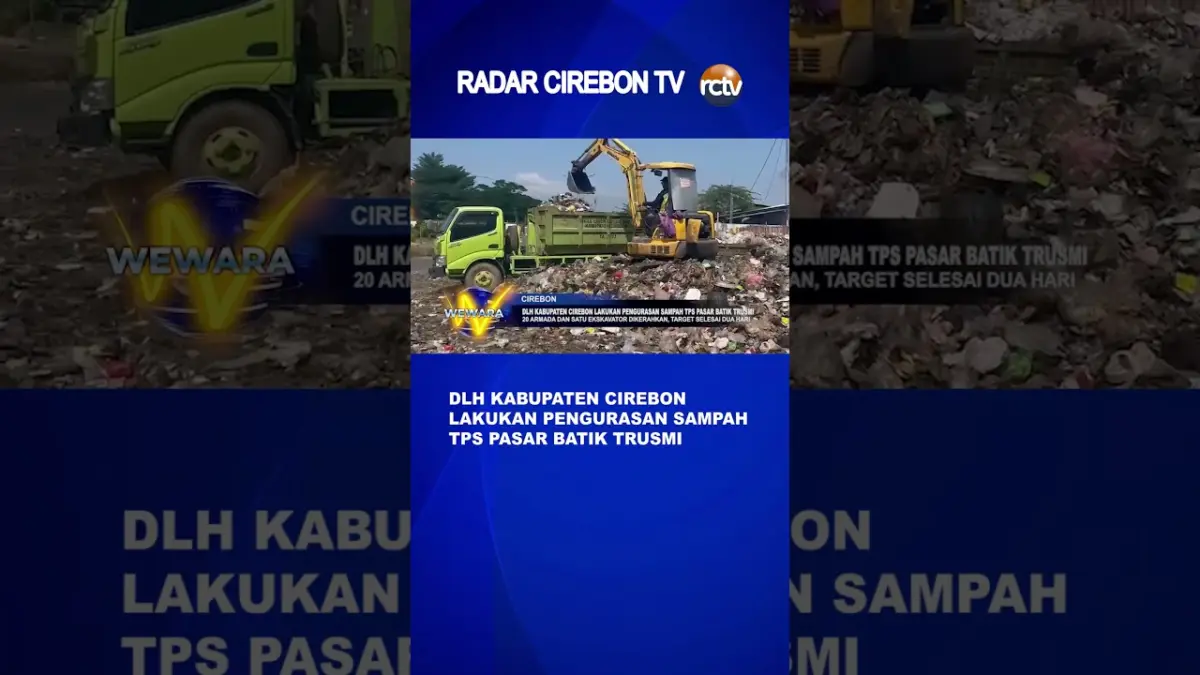 DLH Kabupaten Cirebon Lakukan Pengurasan Sampah TPS Pasar Batik Trusmi