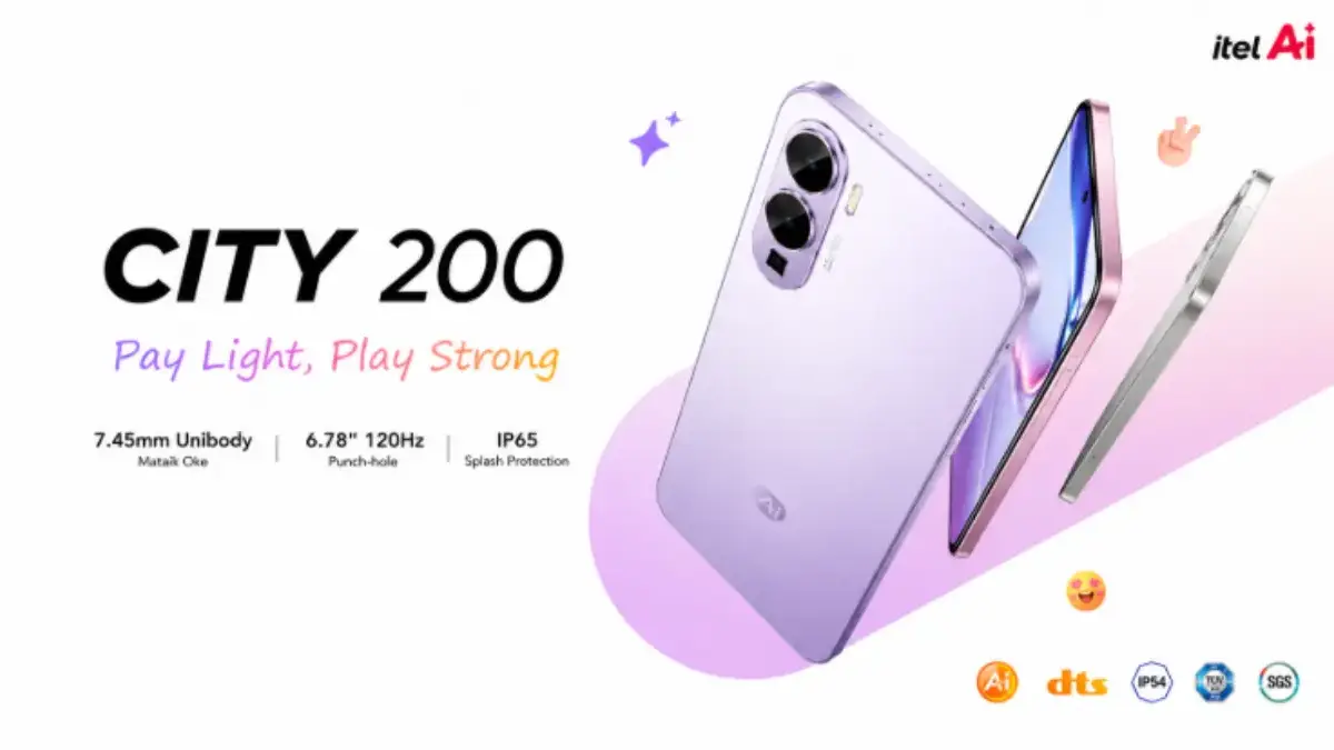 iTel City 200 Resmi Diliris, Tahan Banting dengan Bodi Berstandar Militer dan IP65 iTel