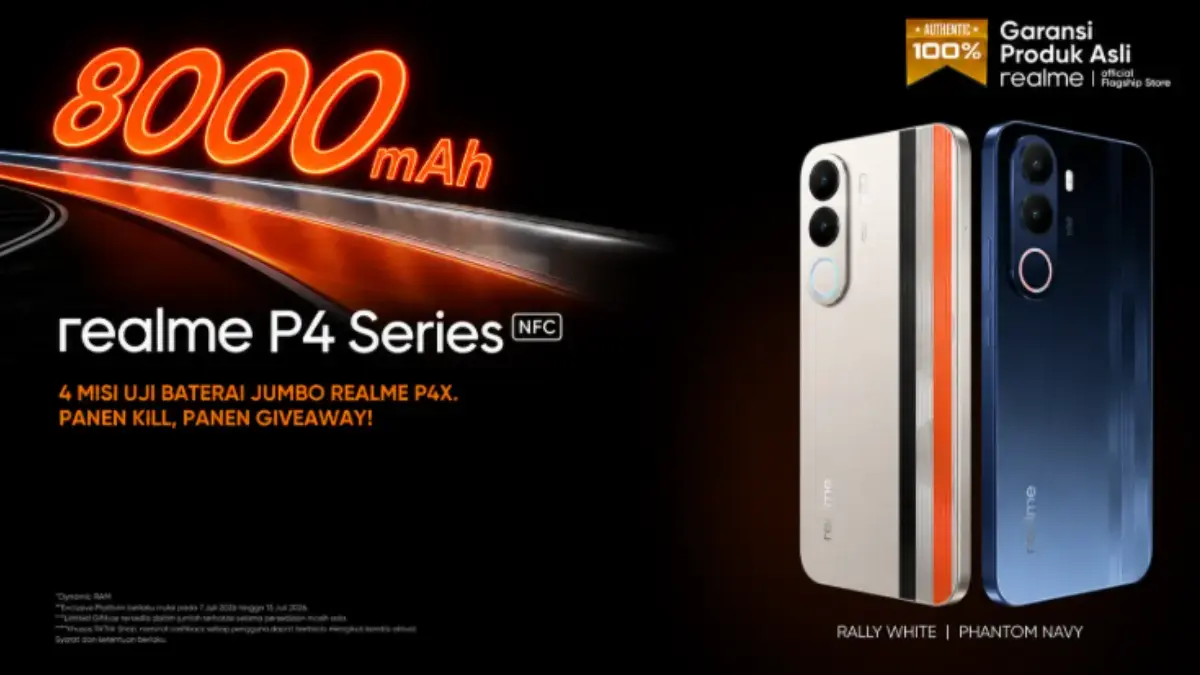 Realme P4 Series Resmi Rilis di Indonesia dengan Baterai 8.000mAh, Cek Spesifikasi dan Harga Lengkapnya Realme