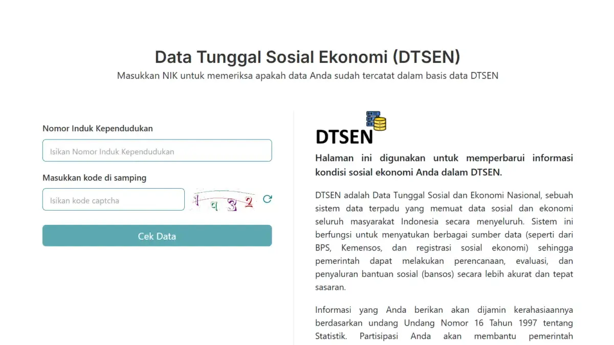 Cara Cek Desil DTSEN Pakai NIK KTP untuk Tahu Status Penerima Bansos, Begini Langkahnya foto