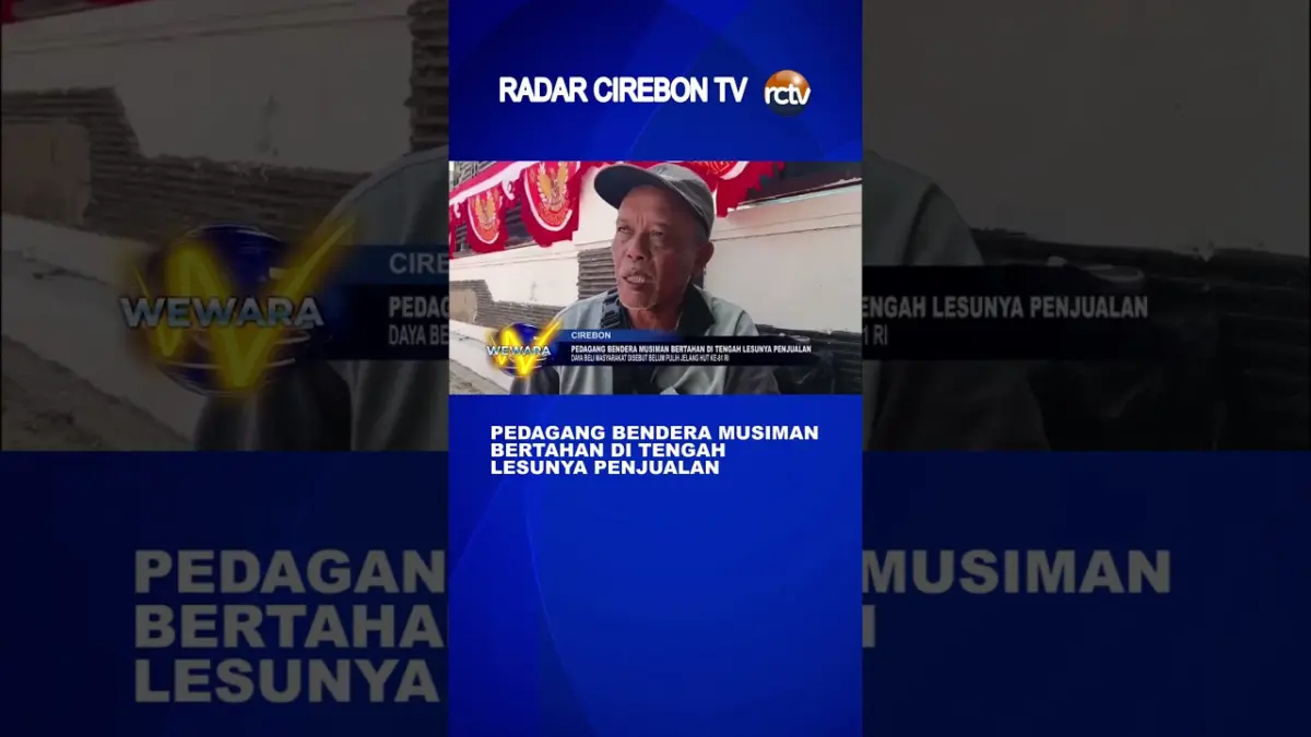 Pedagang Bendera Musiman Bertahan Di Tengah Lesunya Penjualan