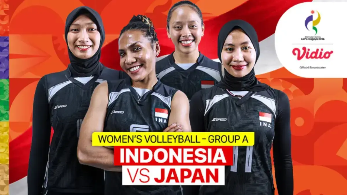 Jadwal Siaran Langsung Voli Putri Indonesia vs Jepang Asian Games 2026 Hari Ini 18 September, Live di Mana? Asian Games 2026