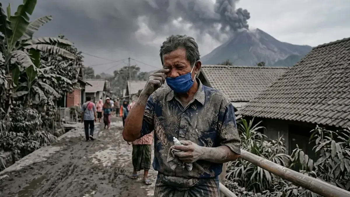 Abu Vulkanik Gunung Meletus Bukan Cuma Bikin Sesak! Ini 5 Bahaya yang Wajib Diwaspadai foto