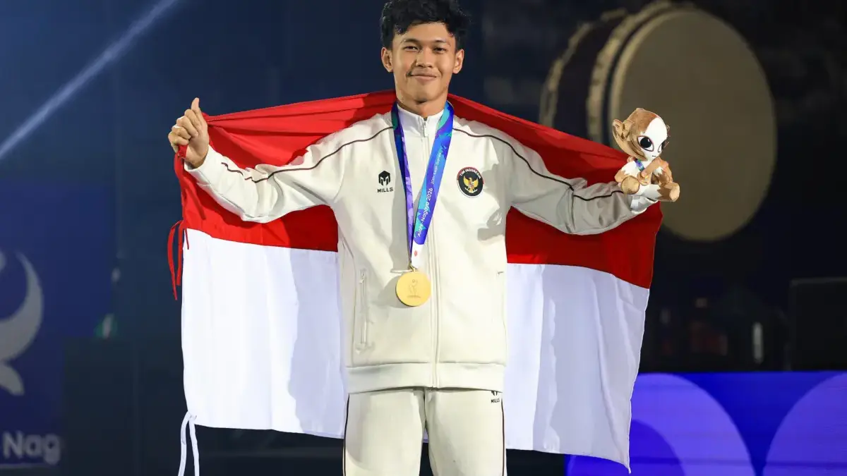 Indonesia Koleksi 5 Medali di Asian Games 2026, Posisi ke-12 dan Masih Berburu Emas Atlet teqball putri Indonesia Sumaya saat bertanding di Asian Games 2026.