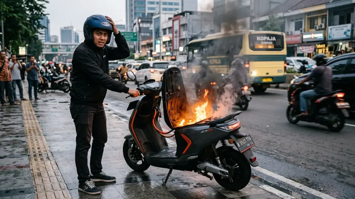 Motor Listrik Bisa Terbakar? Ini 5 Penyebab yang Wajib Diketahui Pengguna, Nomor 1 Paling Berisiko! Foto