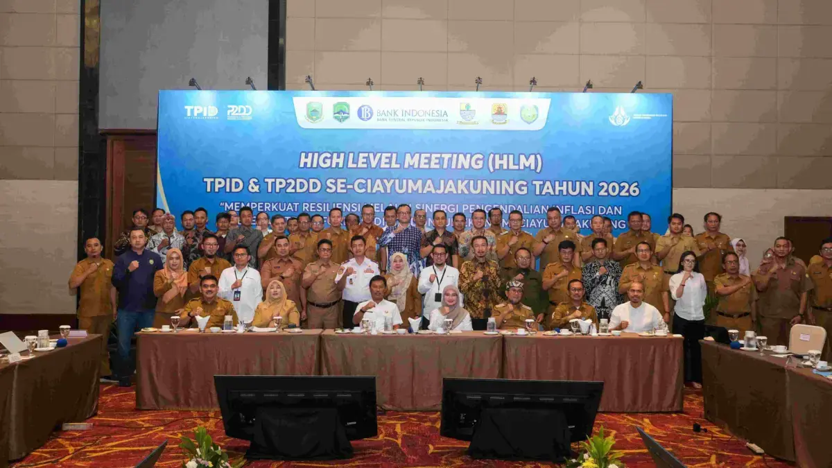 Menjaga Dapur Ciayumajakuning Tetap Ngebul, Melongok Resiliensi Pangan dan Hamburan Digitalisasi di Utara Jawa Perwakilan Bank Indonesia Cirebon bersama TPID dan TP2DD menggelar High Level Meeting Semester I 2026.