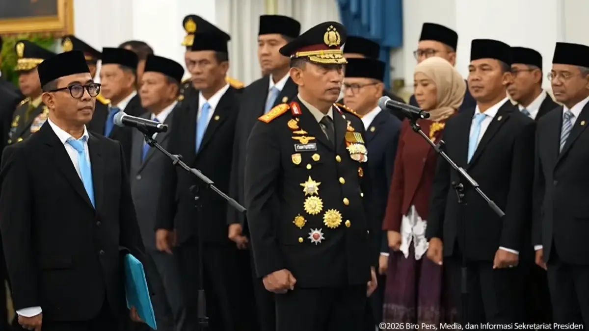 Presiden Prabowo Subianto saat melantik sejumlah pejabat di Istana Negara