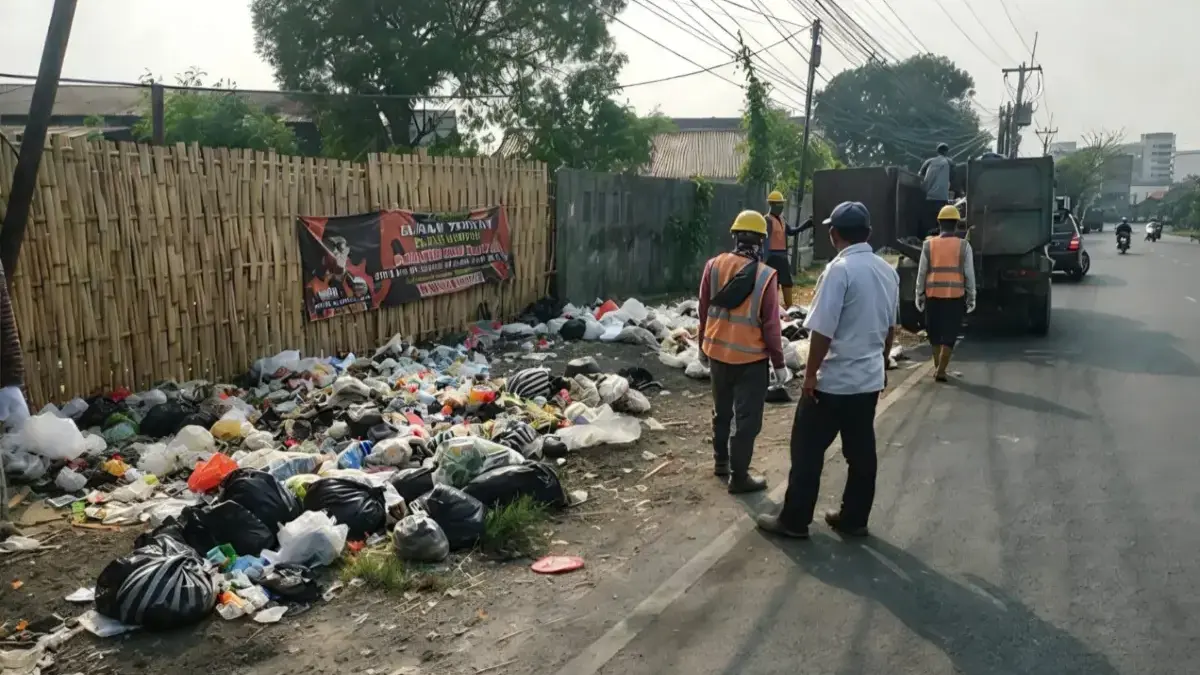 Dari By Pass hingga Palimanan, Sampah Liar di Pantura Cirebon Dikuras DLH Petugas membersihkan dan mengangkut sampah liar di sepanjang jalur Pantura Kabupaten Cirebon.