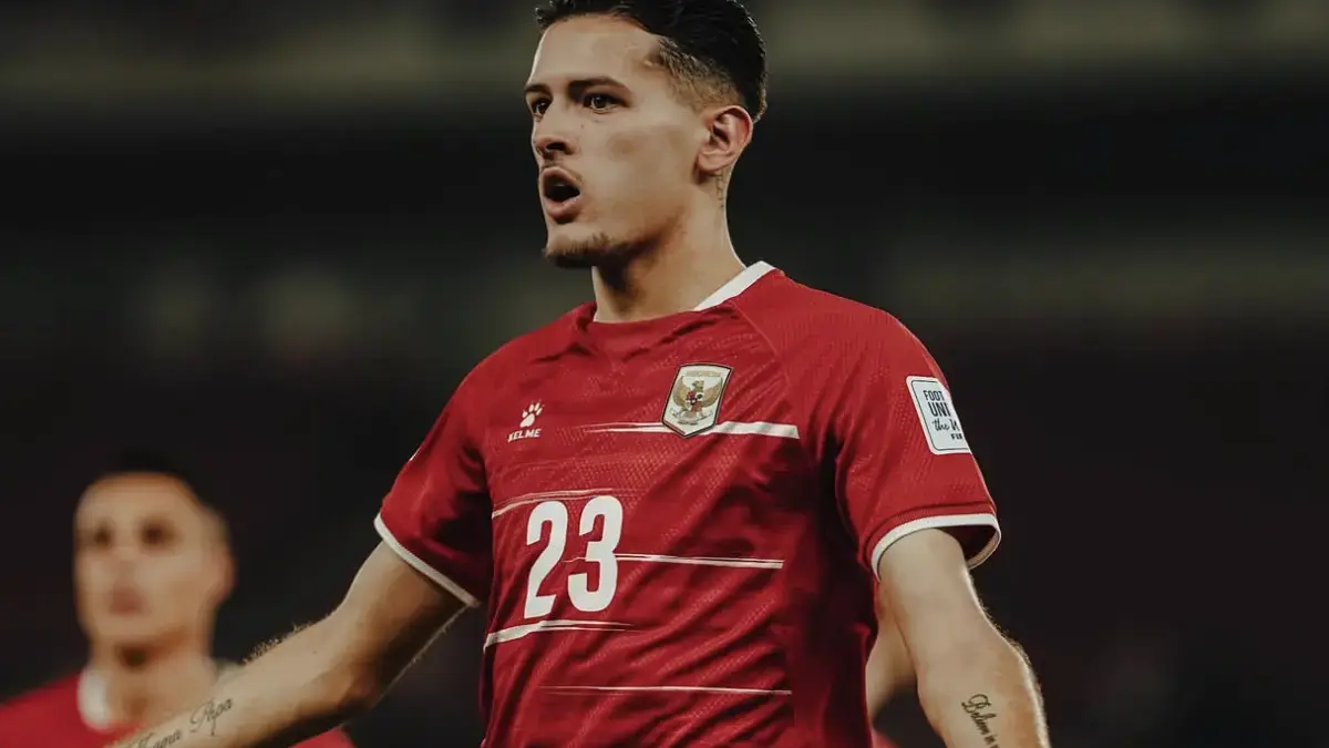 Justin Hubner Bela-belain John Herdman dari Hujaman Kritik: Dia Top! Bek Timnas Indonesia Justin Hubner saat memberikan keterangan kepada awak media.