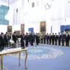 Presiden Prabowo Subianto saat melantik 26 anggota Wantimpres di Istana Negara, Jakarta.
